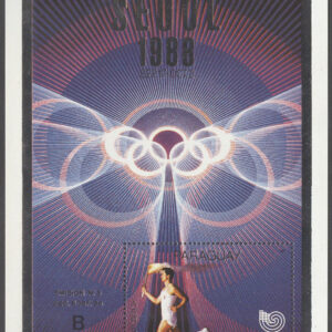 Paraguay – M BL 449 b OS i Seoul 1988 Fackellöpare, Block **