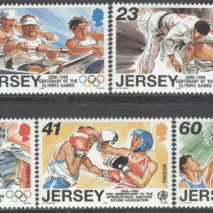 Jersey – M  742-746 OS spelen 100 år – Boxningsförbundet 50 år, 5 kpl **
