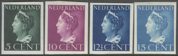Nederländerna - M  341 U, 343-345 U Drottning Wilhelmina, 4 kpl **