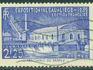 Frankrike – M  449 Utställningen Das Wasser 1939 – Pumpstation, 1 kpl stpl