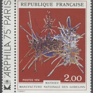 Frankrike – M 1894  Gobeläng av Georges Mathieu, 1 + Zf kpl **