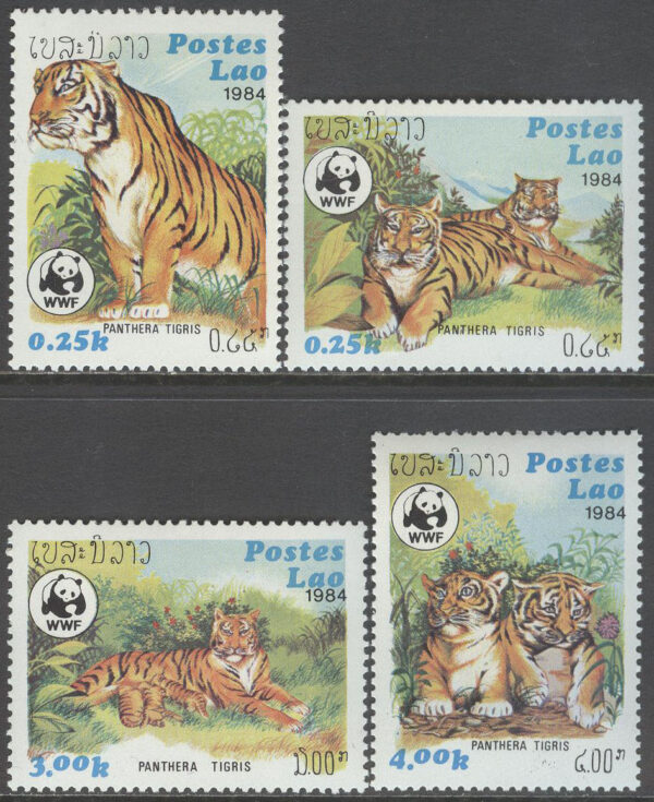 Laos - M  706-709 WWF - Tiger, 4 kpl **