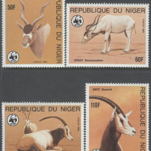 Niger – M  941-944 Antiloper – Naturskydd – WWF, 4 kpl **