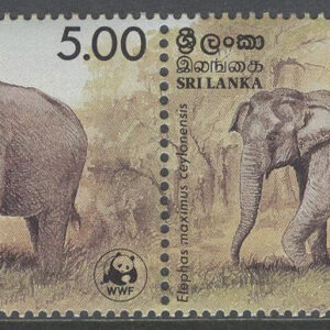 Sri Lanka – M  753-756 Ceylon Elefant – Naturskydd – WWF, 4-strip kpl **
