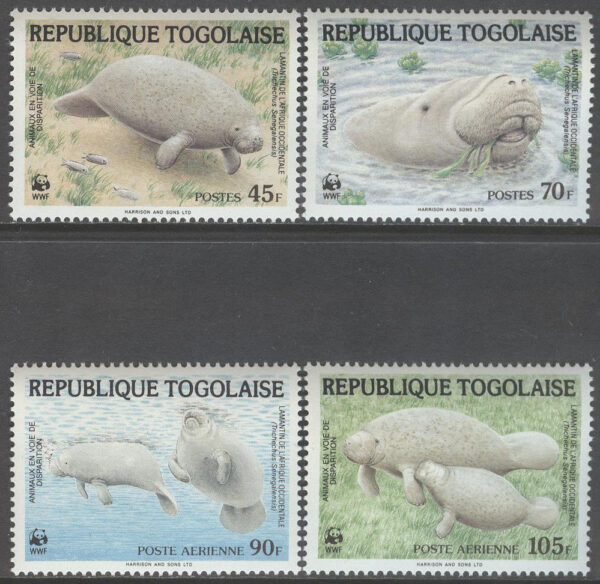 Togo - M 1763-1766 Manater - Naturskydd - WWF, 4 kpl **