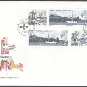 Sverige – FDC 1985-05-21 – Svenska Turistföreningen 100 år, 4 kpl Vinjett 1
