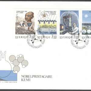Sverige – FDC 1988-11-29 – Nobelpristagare – Kemi, HBL kpl Vinjett 1
