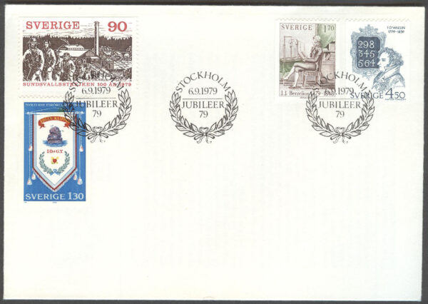 Sverige - FDC 1979-09-06 - Minnen bla Sundsvallsstrejken, 4 kpl