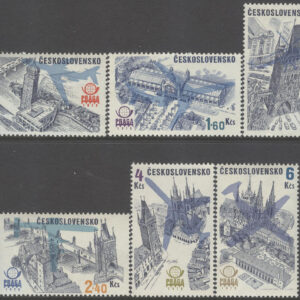 Tjeckoslovakien – M 2324-2329 Internat. Frimärksutställ Praga 1978, 6 kpl **