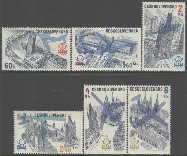 Tjeckoslovakien - M 2324-2329 Internat. Frimärksutställ Praga 1978, 6 kpl **