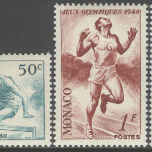 Monaco – M  339-341 OS i London 1948 Friidrott, serie 3 olika **