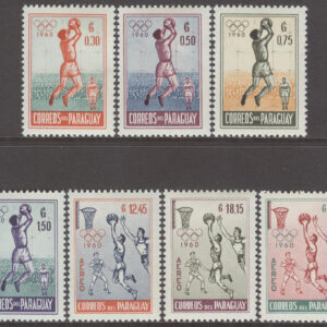 Paraguay – M  834-840 OS i Rom 1960 I Fotboll – Basket, 7 kpl **