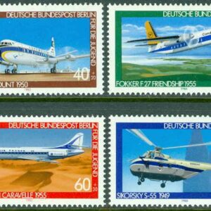 Berlin – M  617-620 Luftfart, flygplan, helikopter, 4 kpl **