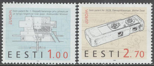 Estland - M  233-234 Europa CEPT 1994 Upptäckter, serie 2 kpl **