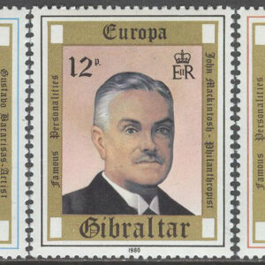 Gibraltar – M  405-407 Europa CEPT 1980 Betydande Personer, serie 3 kpl **