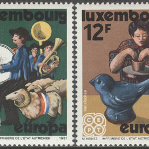 Luxemburg – M 1031-1032 Europa CEPT 1981 Folklore, serie 2 kpl **