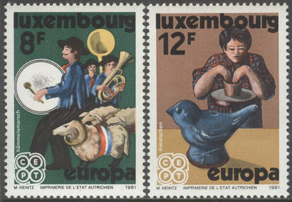 Luxemburg - M 1031-1032 Europa CEPT 1981 Folklore, serie 2 kpl **