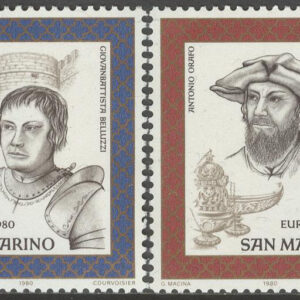 San Marino – M 1212-1213 Europa CEPT 1980 Betydande Personer, serie 2 kpl **