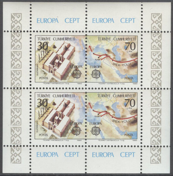 Turkiet - M BL  21 Europa CEPT 1982 Historia, Block **