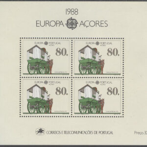 Azorerna – M BL   9 Europa CEPT 1988 Transport och kommunikation, Block **