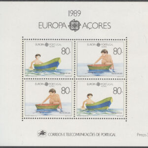 Azorerna – M BL  10 Europa CEPT 1989 Barnlekar, Block **