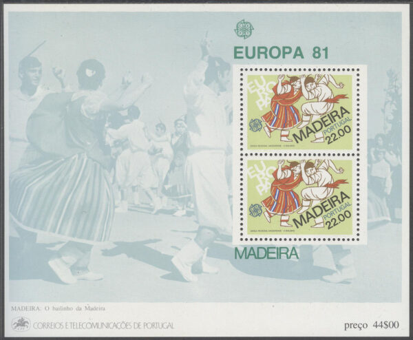 Madeira - M BL   2 Europa CEPT 1981 Folklore, Block **