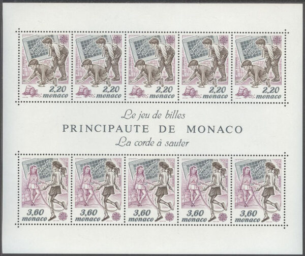 Monaco - M BL  44 Europa CEPT 1989 Barnlekar, Block **