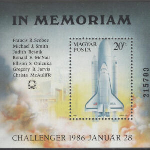 Ungern – M 3812 (BL 182) Rymdfärjan Challenger exploderar, block **