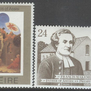 Irland – M  464-465 St. Franz von Assisi 800 år, serie 2 kpl **