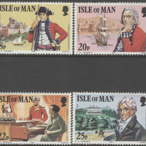 Isle of Man – M  189-192 M Wilks död i 150 år – Båtar, serie 4 kpl **