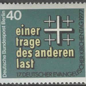 Berlin – M  548 Tyska Evangelistiska kyrkdagen 1977, märke kpl **
