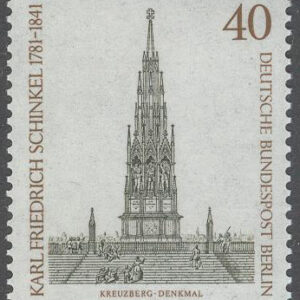 Berlin – M  640 Karl Friedrich Schinkel 200 år – Byggmästare, märke kpl **