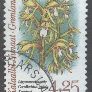 Grönland – F  284 b Arktiska orkidéer II – Korallrot, märke