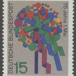 Tyskland – M  475 Arbetets Dag 1965 – 1:a Maj firande 75 år, 1 kpl **