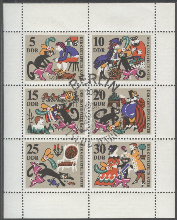 DDR - M 1426-1431 Sagor III av Bröderna Grimm, Miniark kpl