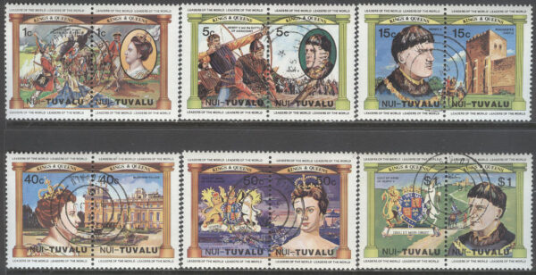 Nui Tuvalu - M    9-20 Engelska Kungar & Drottningar, serie 12 kpl