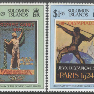 Solomon Islands – M  915-918 Olympiska Spelen 100 år, serie 4 kpl **