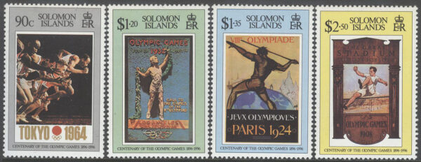 Solomon Islands - M  915-918 Olympiska Spelen 100 år, serie 4 kpl **