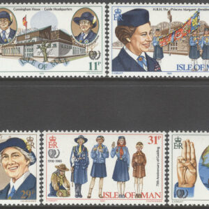 Isle of Man – M  272-276 Kvinnlig scouting 75 år, 5 kpl **