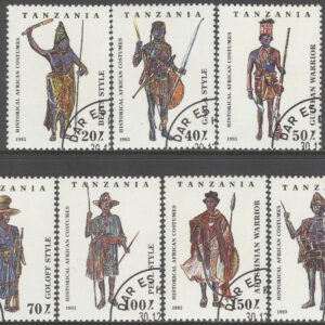 Tanzania – M 1685-1691 Dräkter från stammar & regioner, serie 7 kpl