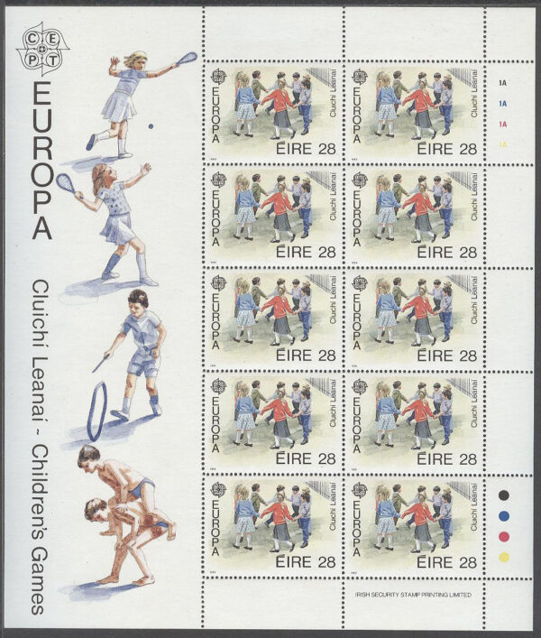 Irland - M  679-680 Europa CEPT 1989, Barnlekar, 2 st Miniark kpl **