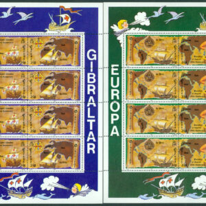 Gibraltar – M  638-641 Europa CEPT 1992 – Upptäckten av Amerika, 2 miniark kpl **