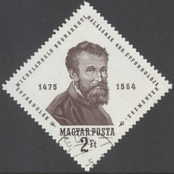 Ungern - M 2030 A Michelangelo död i 400 år - Konstnär, märke kpl