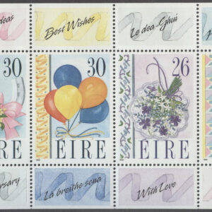 Irland – M  708-711 HBL Hälsningsfrimärken, 4-strip kpl **
