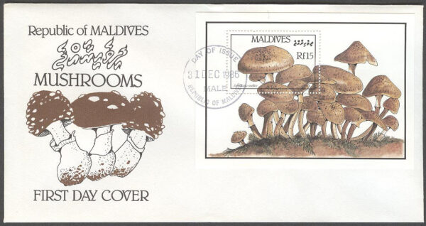 Maldiverna - FDC 1986-12-31 - Svampar, Block