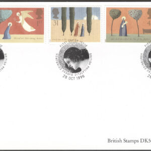 England – FDC 1996-10-28 – Jul 1996 – Konst bla Maria med Barn, serie 5 kpl