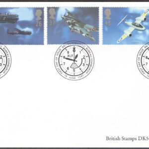 England – FDC 1997-06-10 – Flygplan & Konstruktörer bla Spitfire Mk, 5 kpl