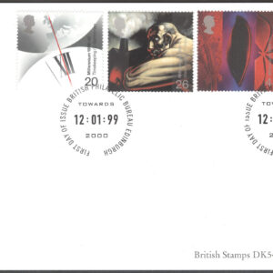 England – FDC 1999-01-12 – Nytt Årtusende I bla Klocka, serie 4 kpl
