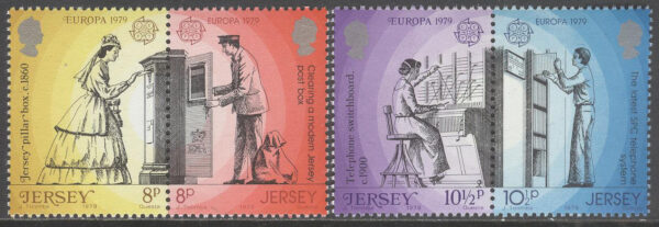 Jersey - M  192-195 A Europa CEPT 1979 Posthistoria, 2 st par kpl **