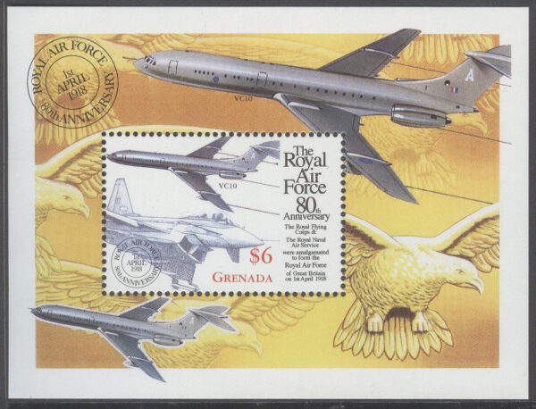 Grenada - M BL 503 Royal Air Force 80 år - Stridsflygplan, Block **